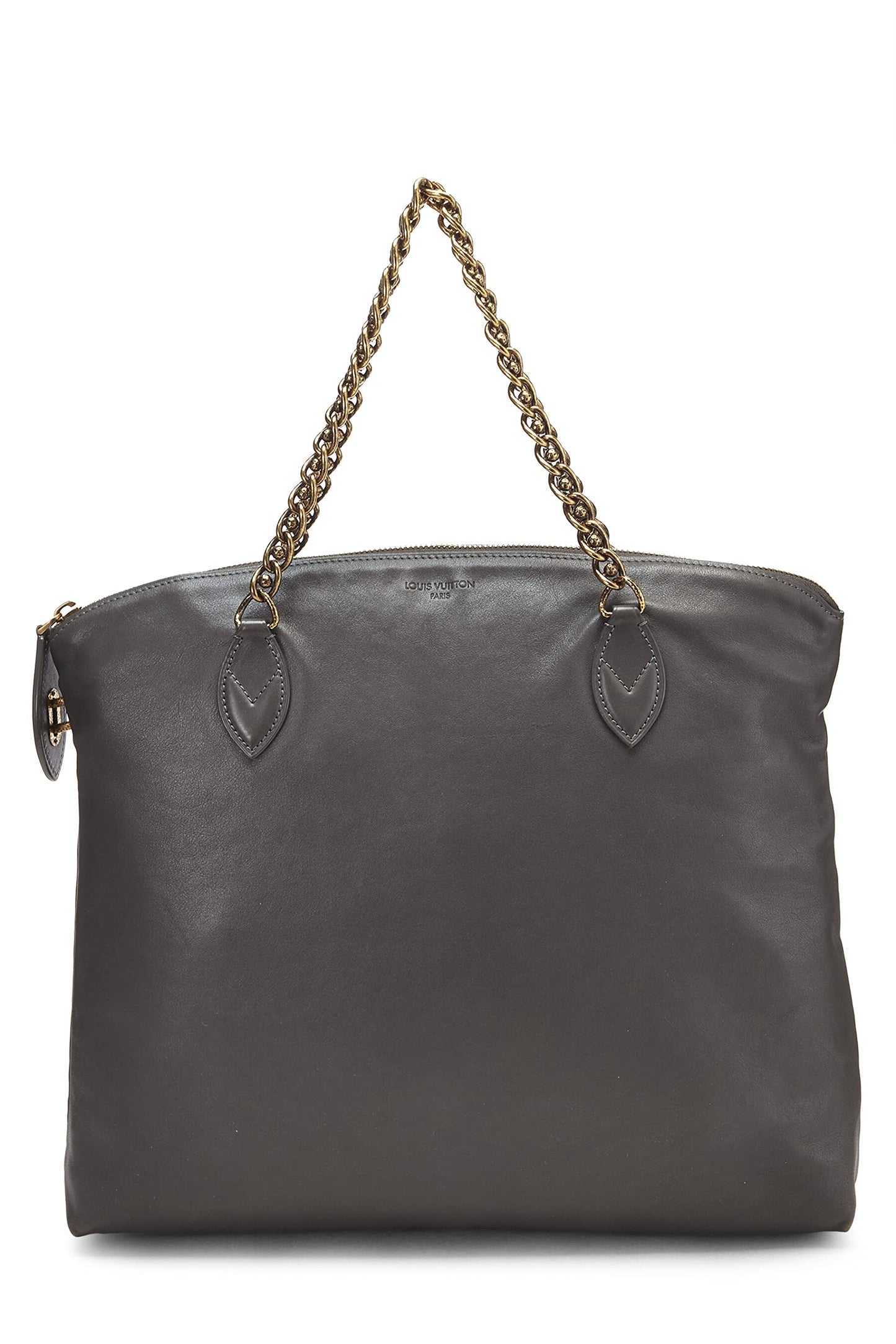 Louis Vuitton, Grey Cuir Boudoir Lockit Chain, Black