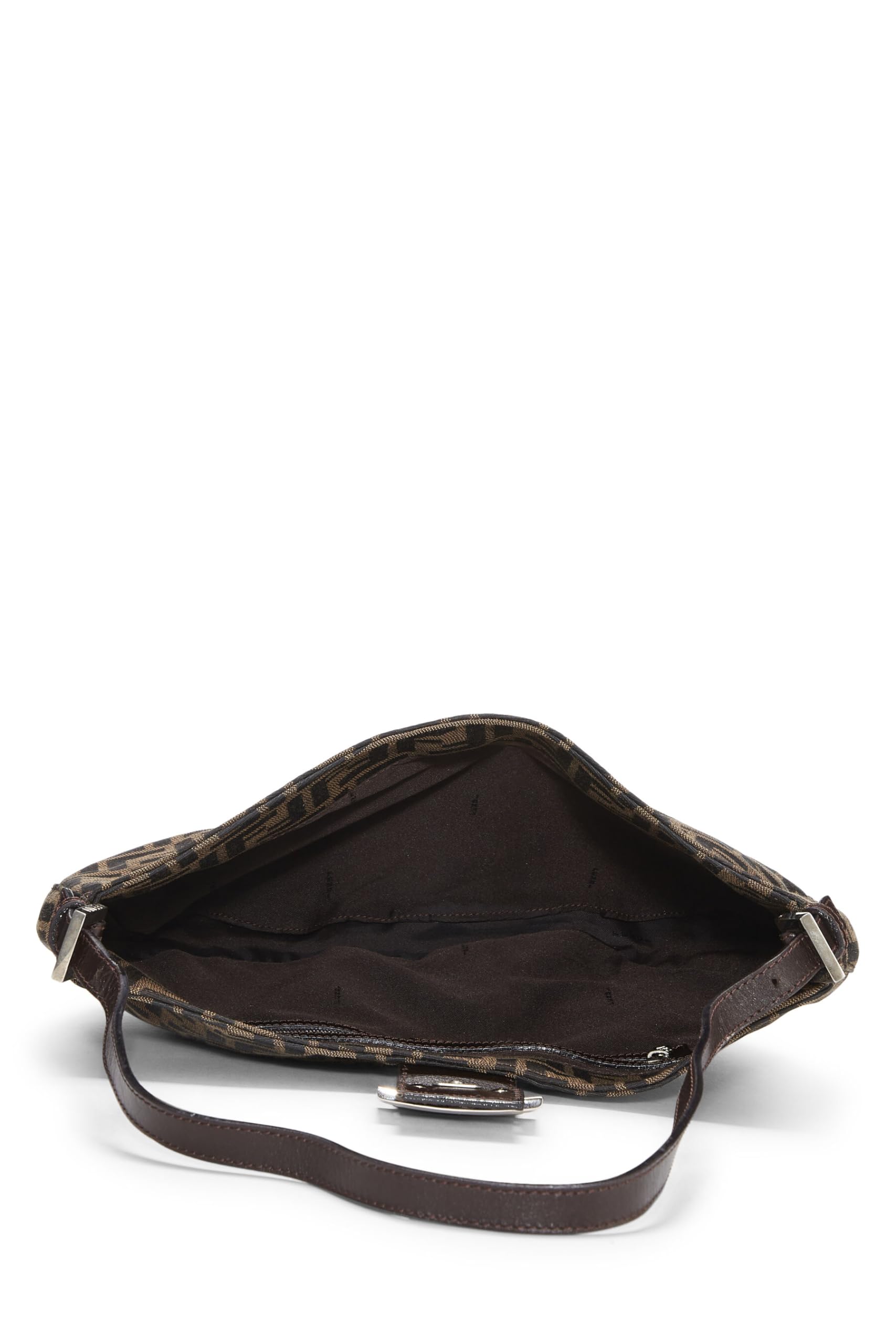 Fendi, Brown Zucca Canvas Shoulder Bag, Brown