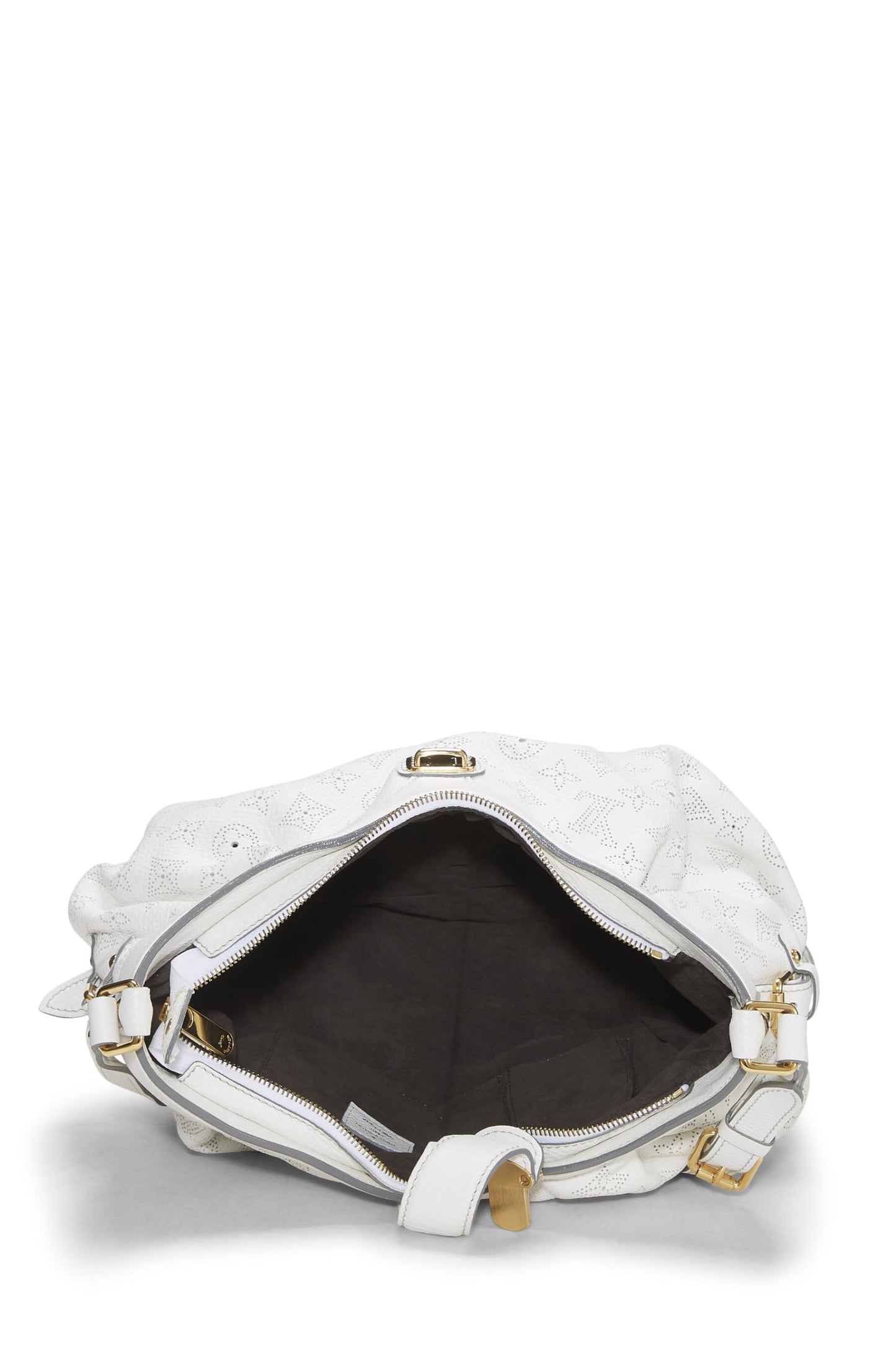 Louis Vuitton, White Monogram Mahina Leather XS, White