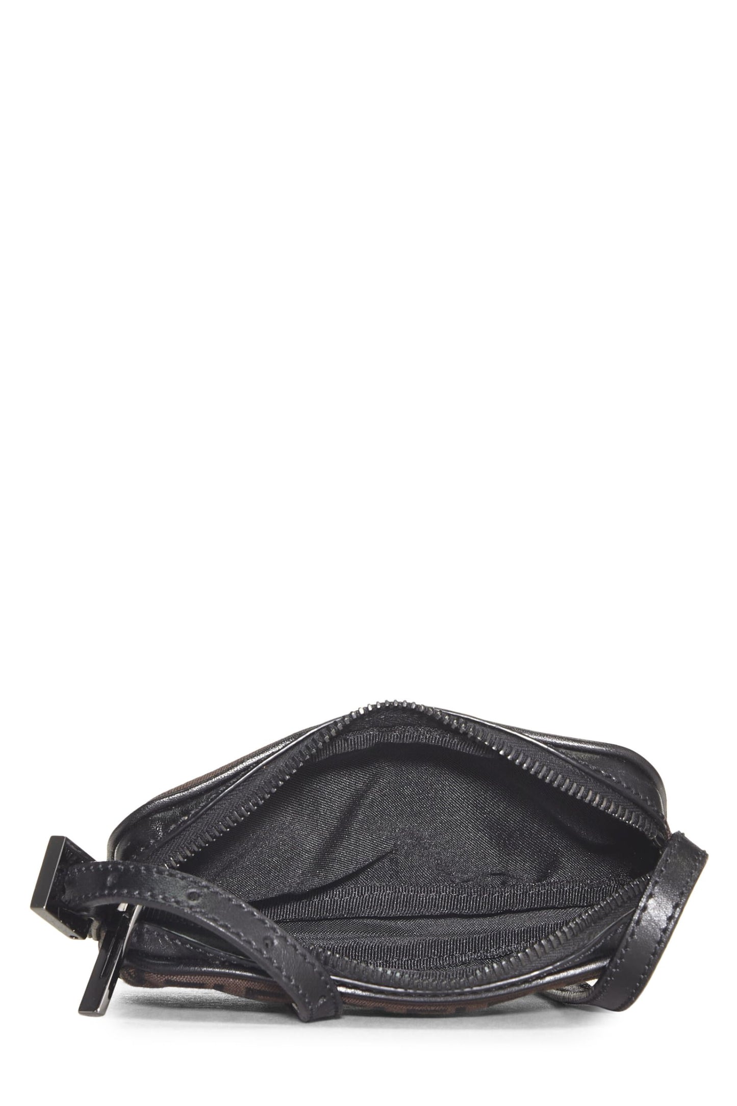 Fendi, Brown Zucchino Canvas Crossbody Mini, Brown