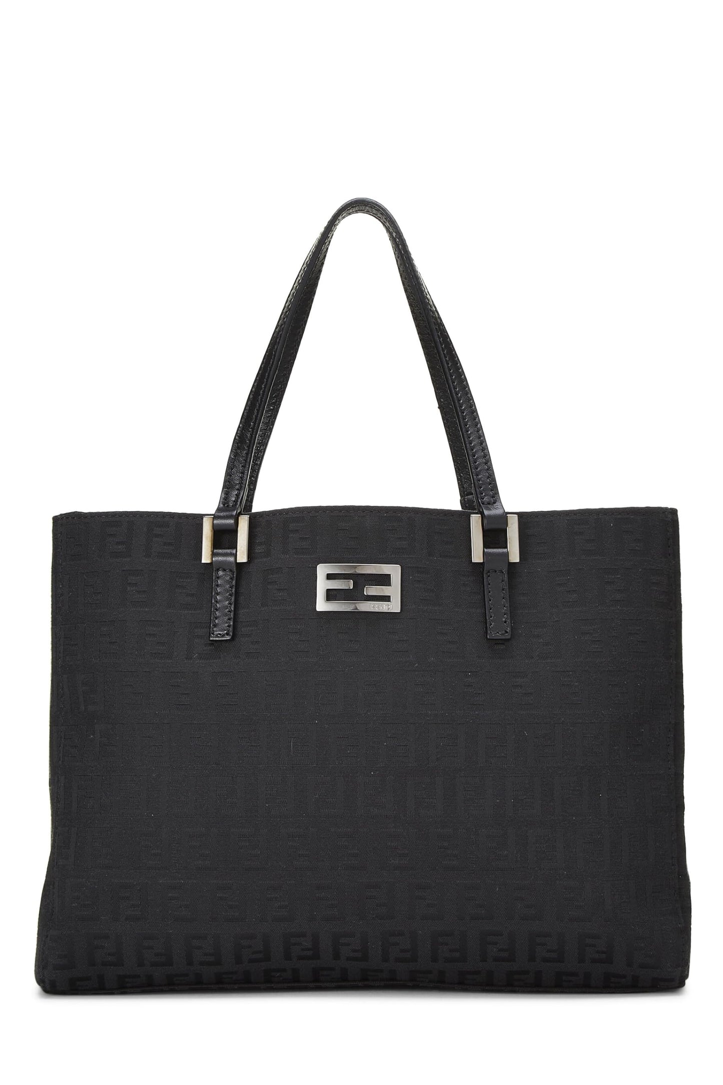 Fendi, Black Zucchino Canvas Tote Small, Black