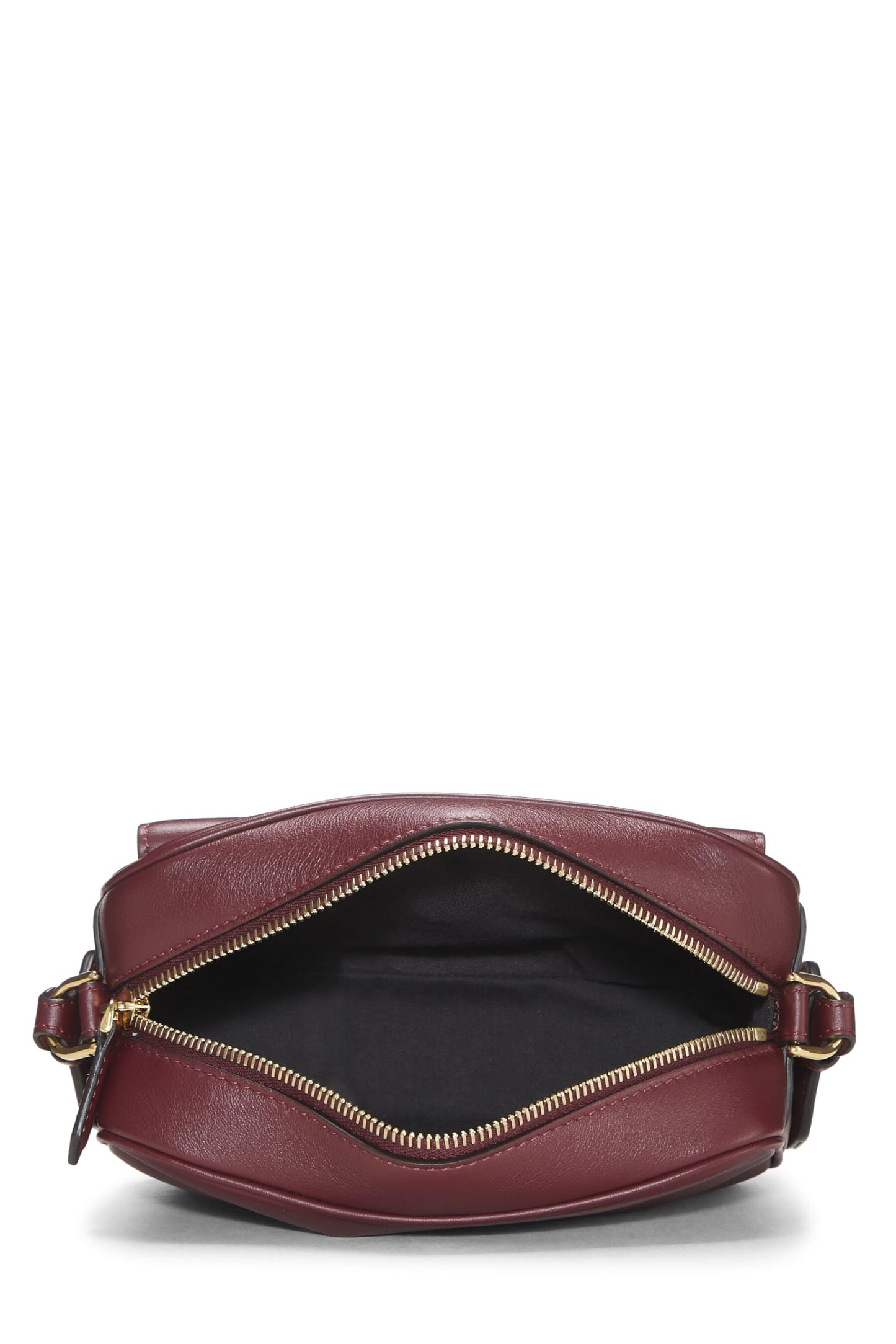 Fendi, Burgundy Leather Baguette Camera Medium, Burgundy