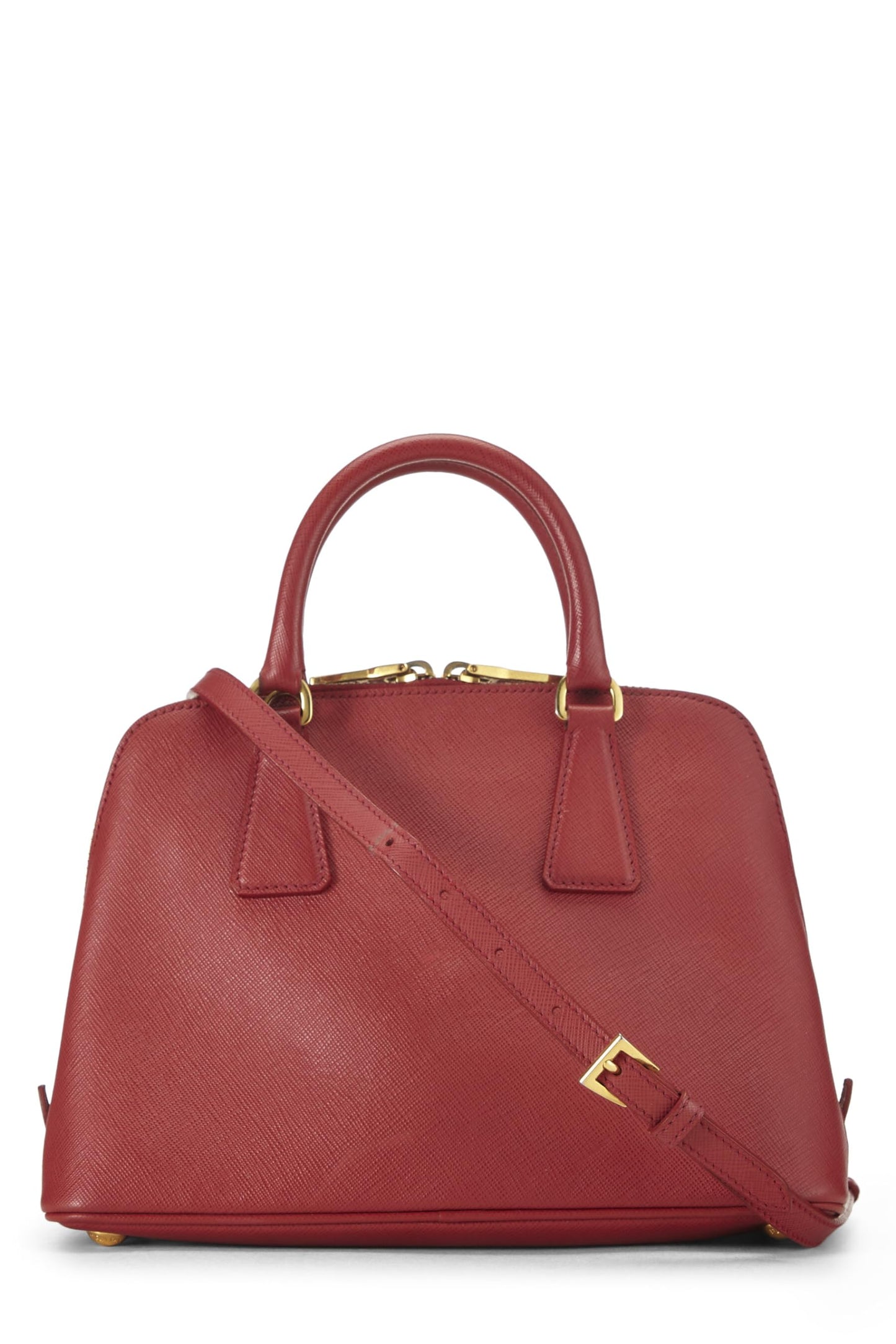 Prada, Red Saffiano Promenade Mini, Red Luxury Handbag