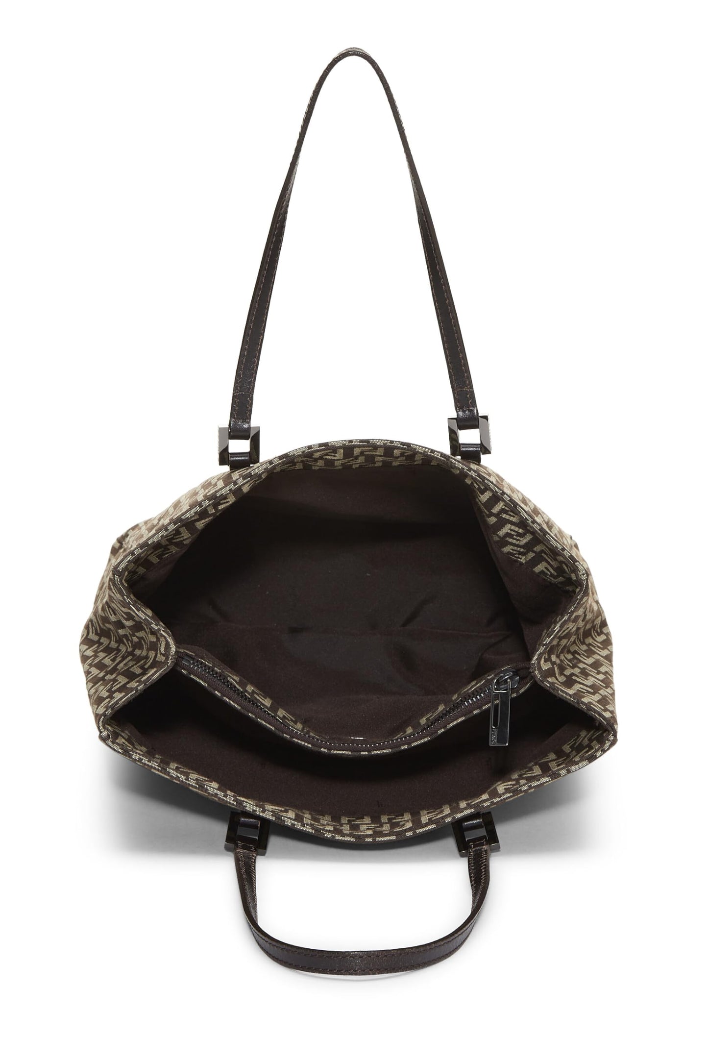 Fendi, Brown Zucca Canvas Selleria Vertical Tote Small, Brown