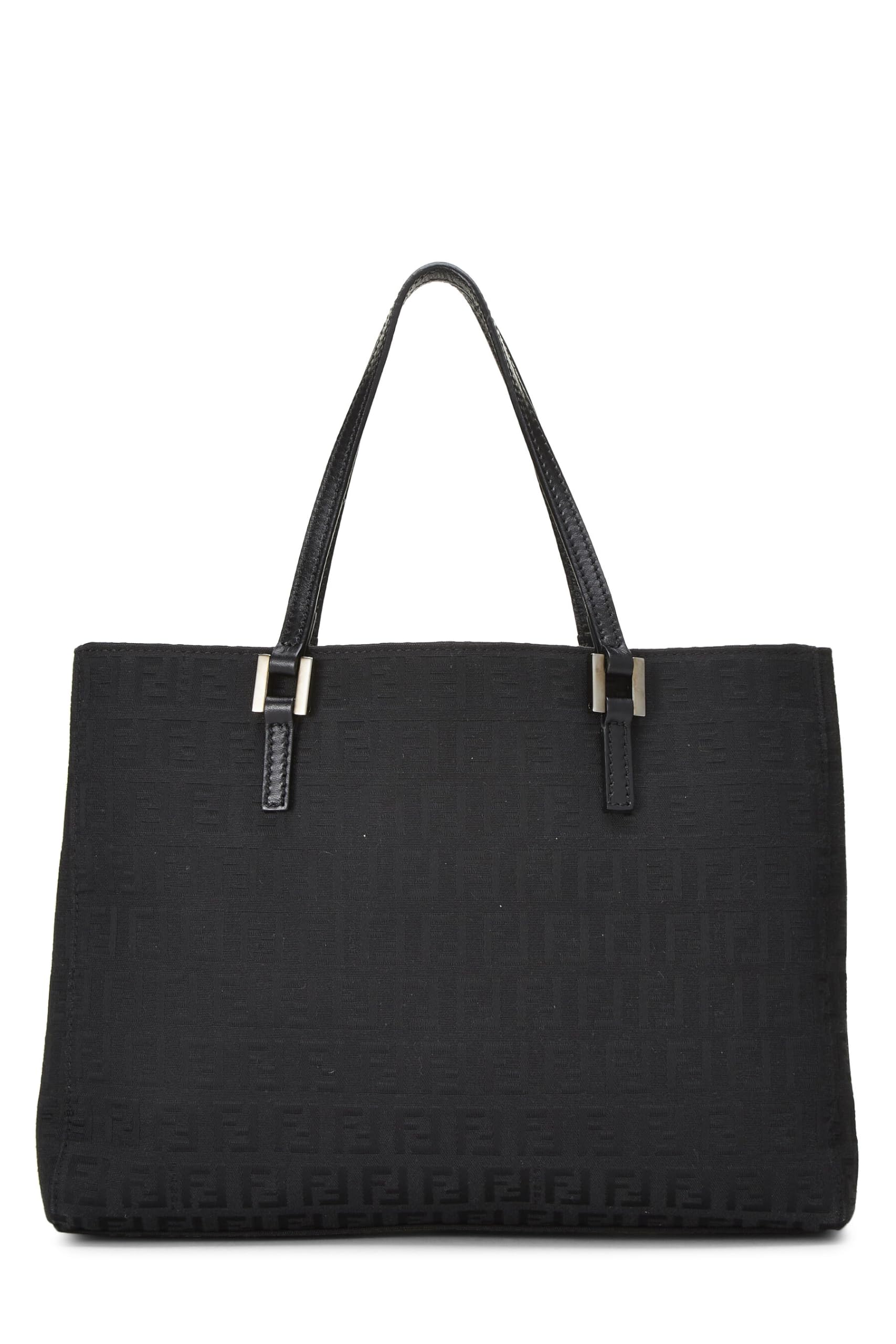 Fendi, Black Zucchino Canvas Tote Small, Black