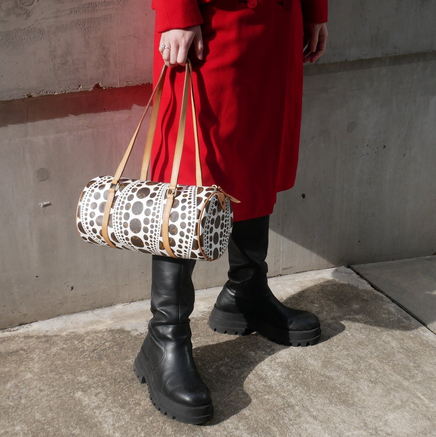 LOUIS VUITTON? x Kma 2012 PAPILLON 30 PUMPKIN DOT Handbag