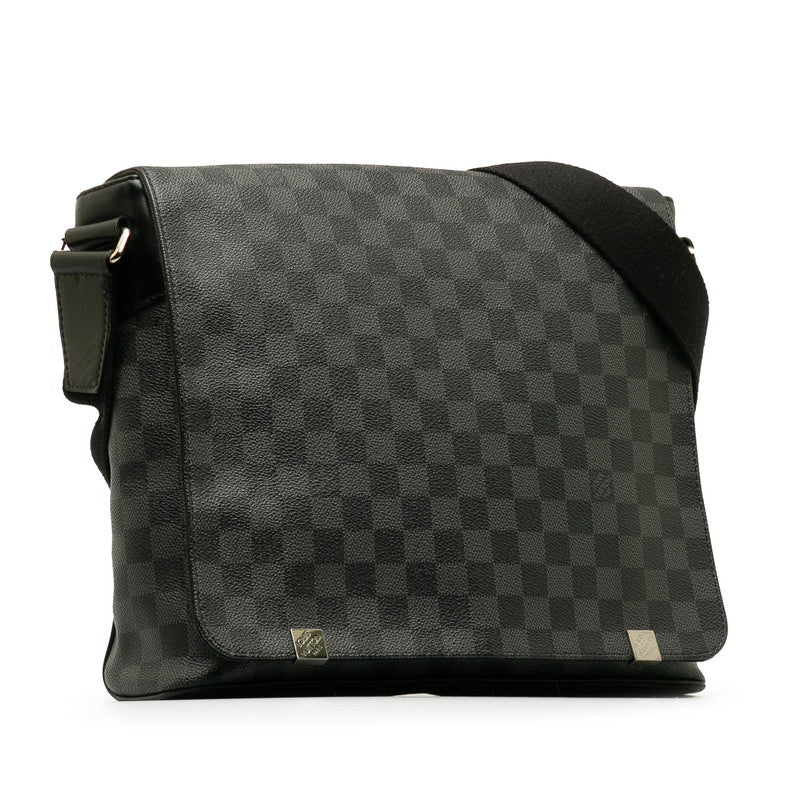 Louis Vuitton Monogram Eclipse District MM Shoulder Bag Black Men's