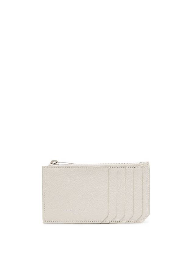 Luxury Saint Laurent Trending 2026 Fragment Zipper Card Wallet Blanc Vintage