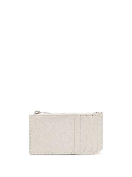 Luxury Saint Laurent Trending 2026 Fragment Zipper Card Wallet Blanc Vintage