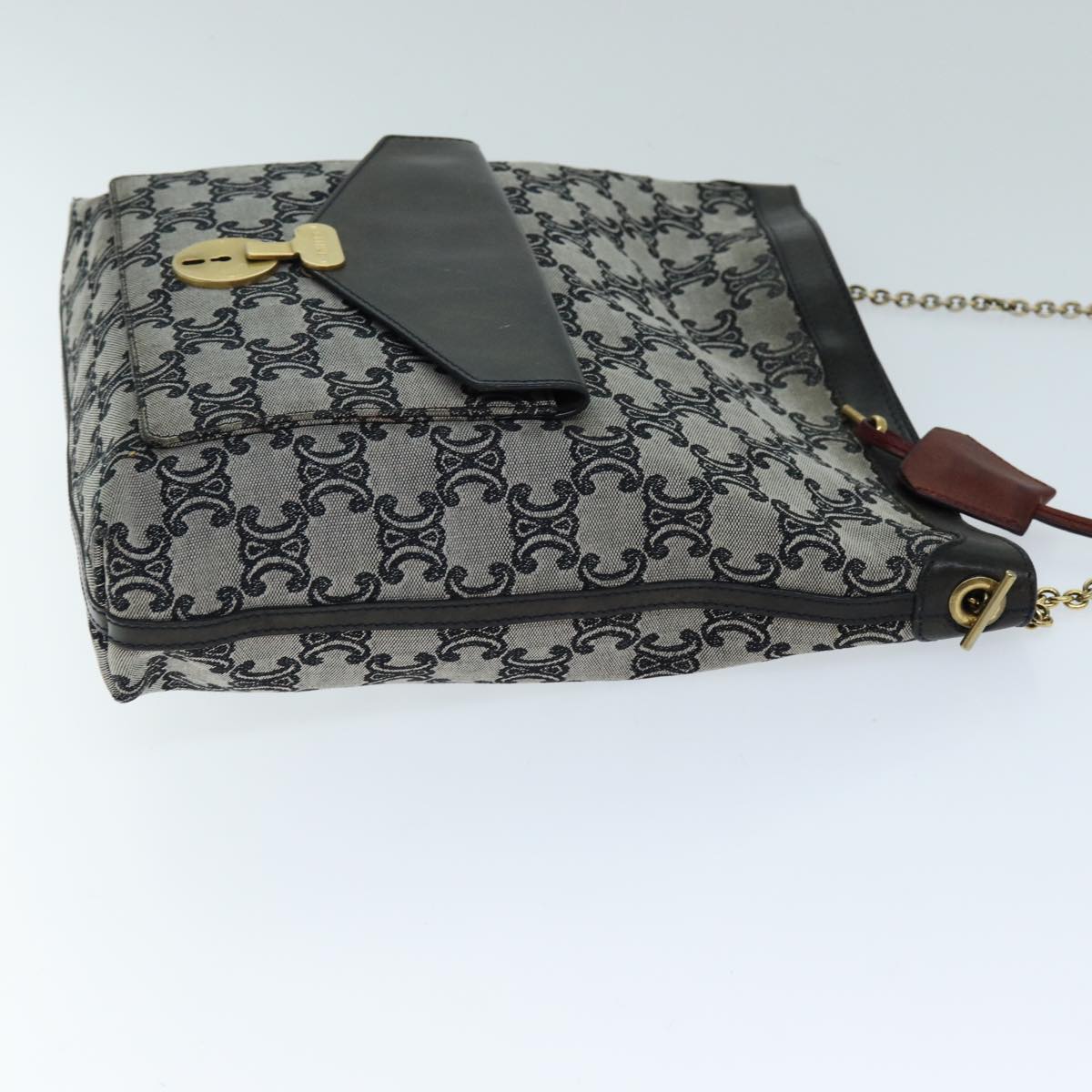 Luxury CELINE Triomphe Canvas Shoulder Bag Gray 73617