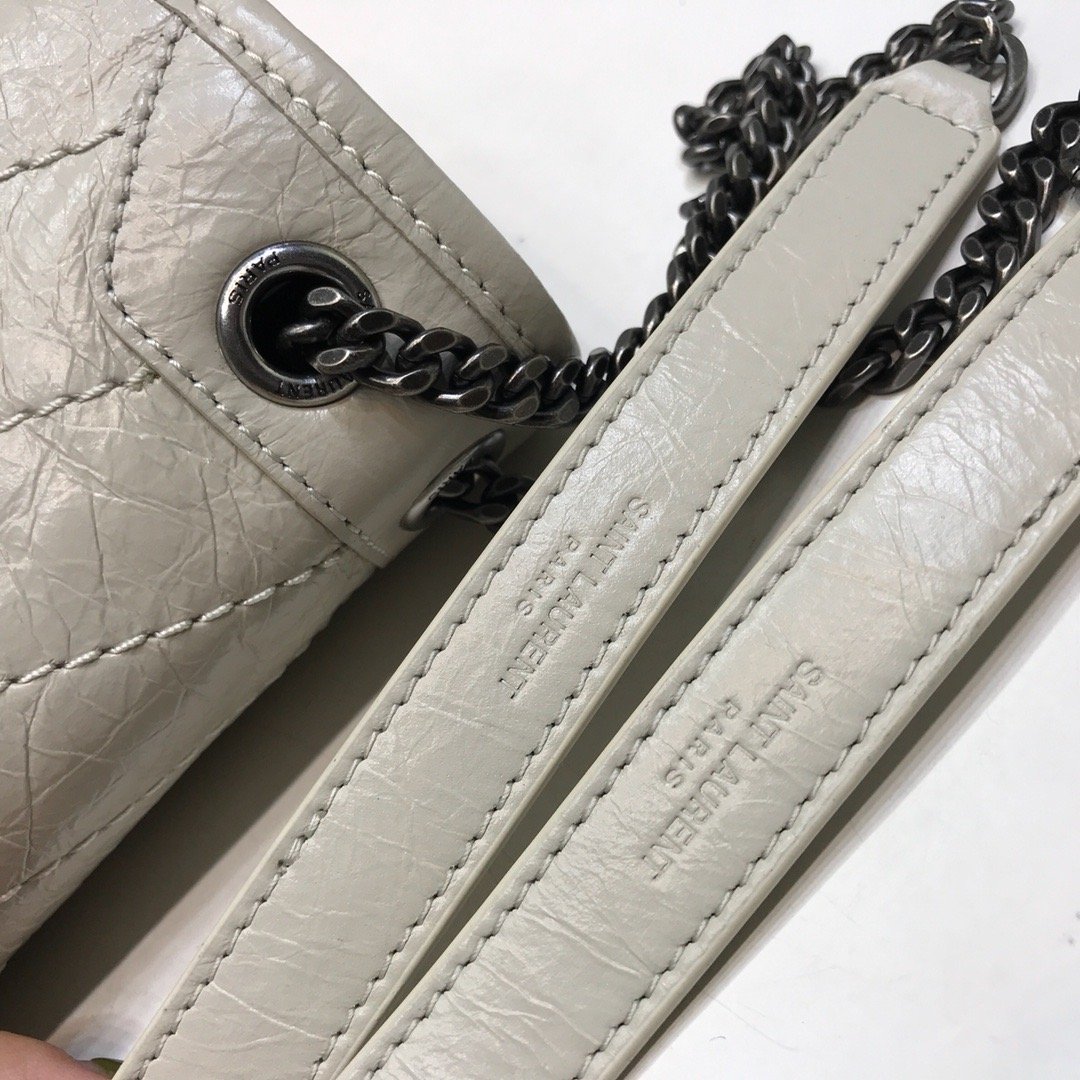 Yves Saint Laurent Niki Baby Chain Bag In Crinkled