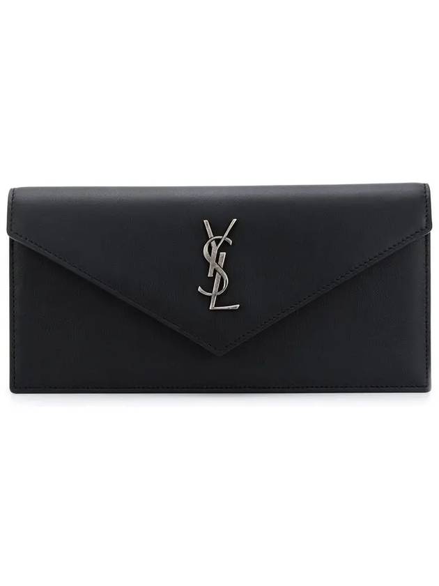 Luxury Saint Laurent Trending 2025 Logo Monogram Envelope Clutch Bag Black