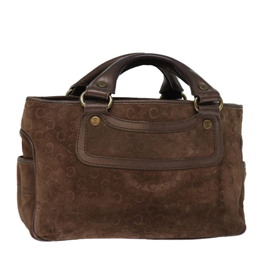 Luxury CELINE C Macadam Canvas Hand Bag Brown 74222