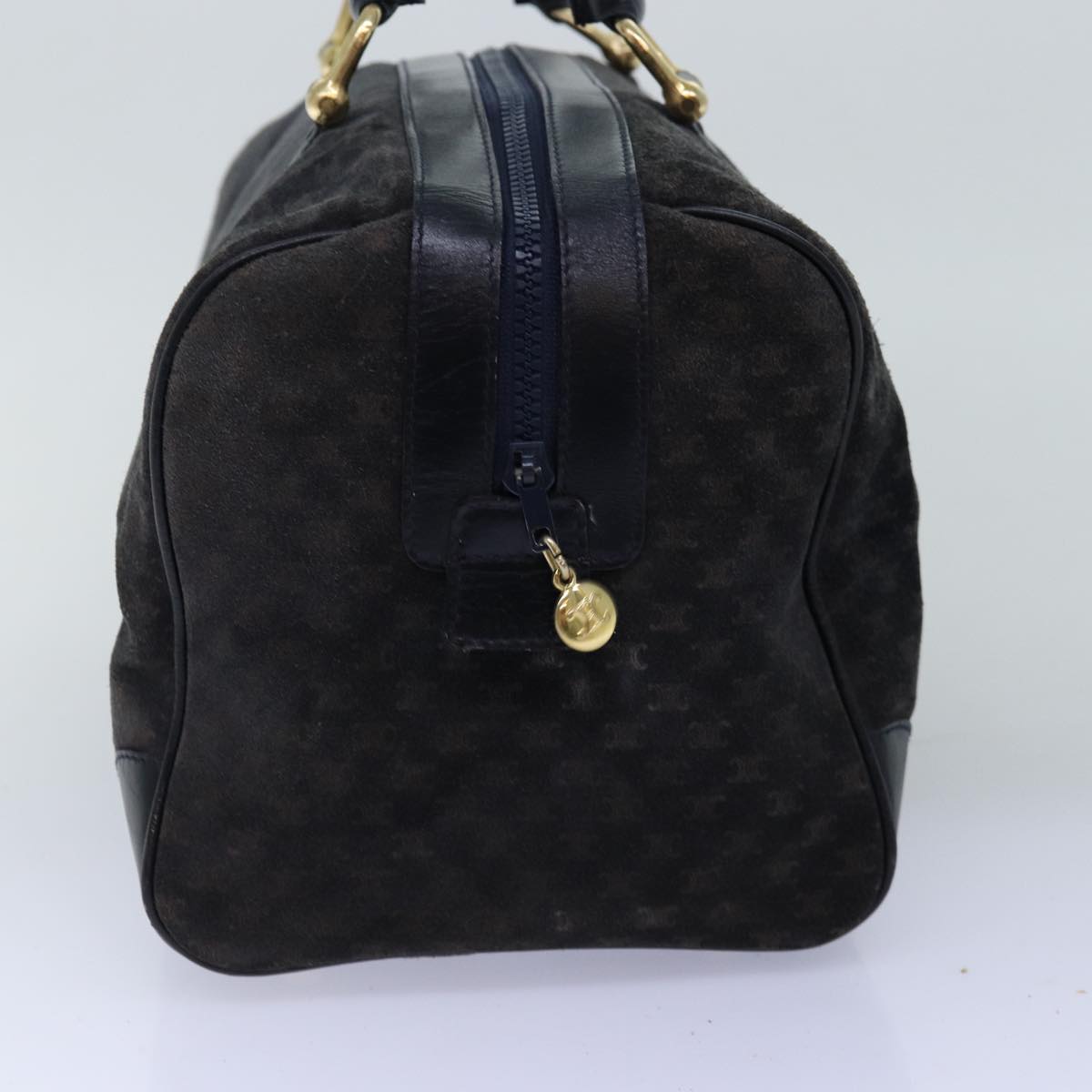 Luxury CELINE Macadam Canvas Boston Bag Black 74547