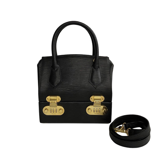 FENDI Shoulder Bag Epi Leather black Women
