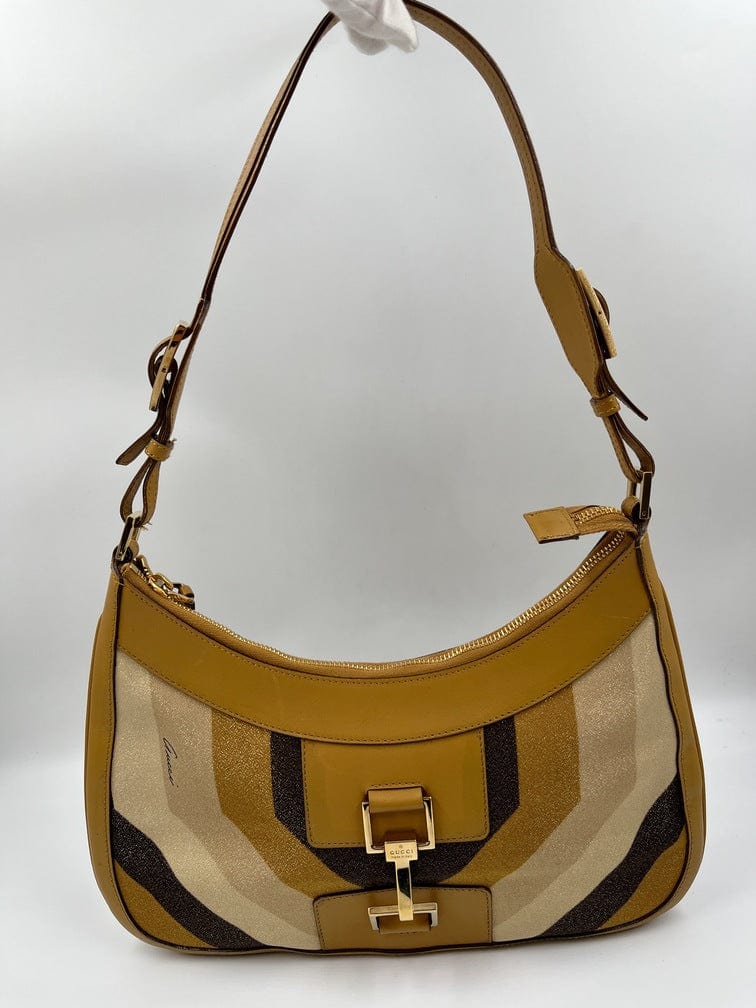 Gucci Nylon Leather Shoulder Bag
