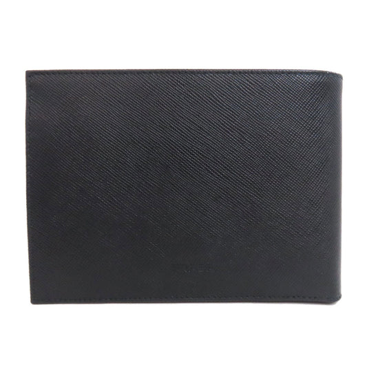 PRADA Bifold Wallet Safiano black logo Women