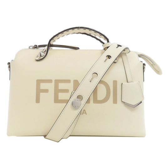 FENDI Handbag Calfskin white By the way 2WAY