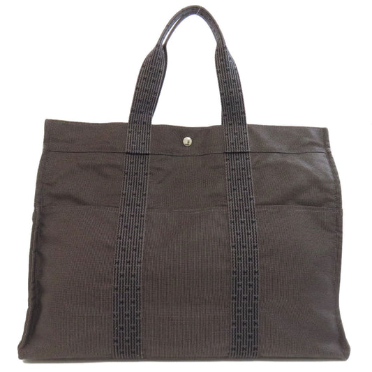 HERMES Tote Bag canvas gray Her LineGM