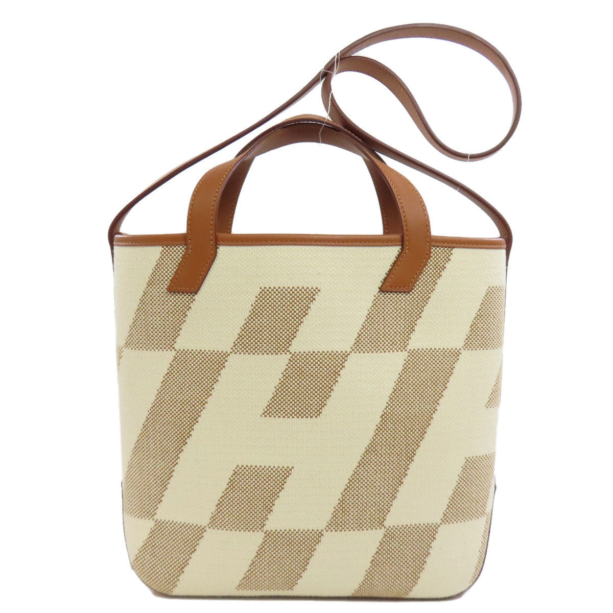 HERMES Handbag canvas Brown Ambie PM Women