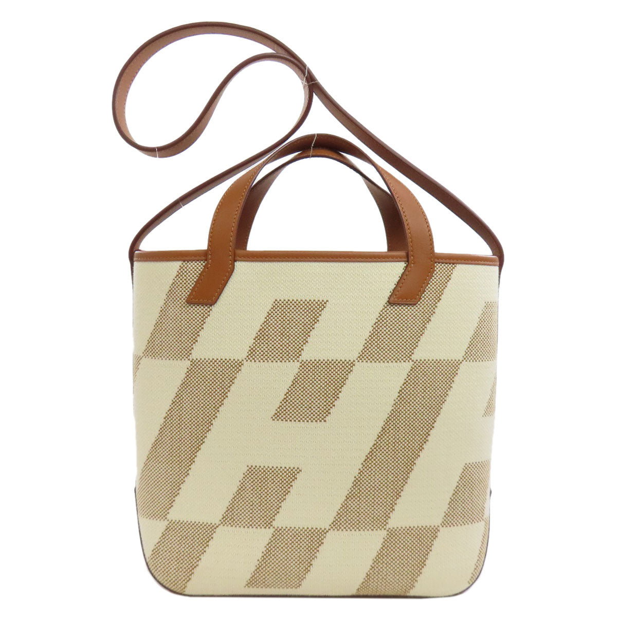 HERMES Handbag canvas Brown Ambie PM Women