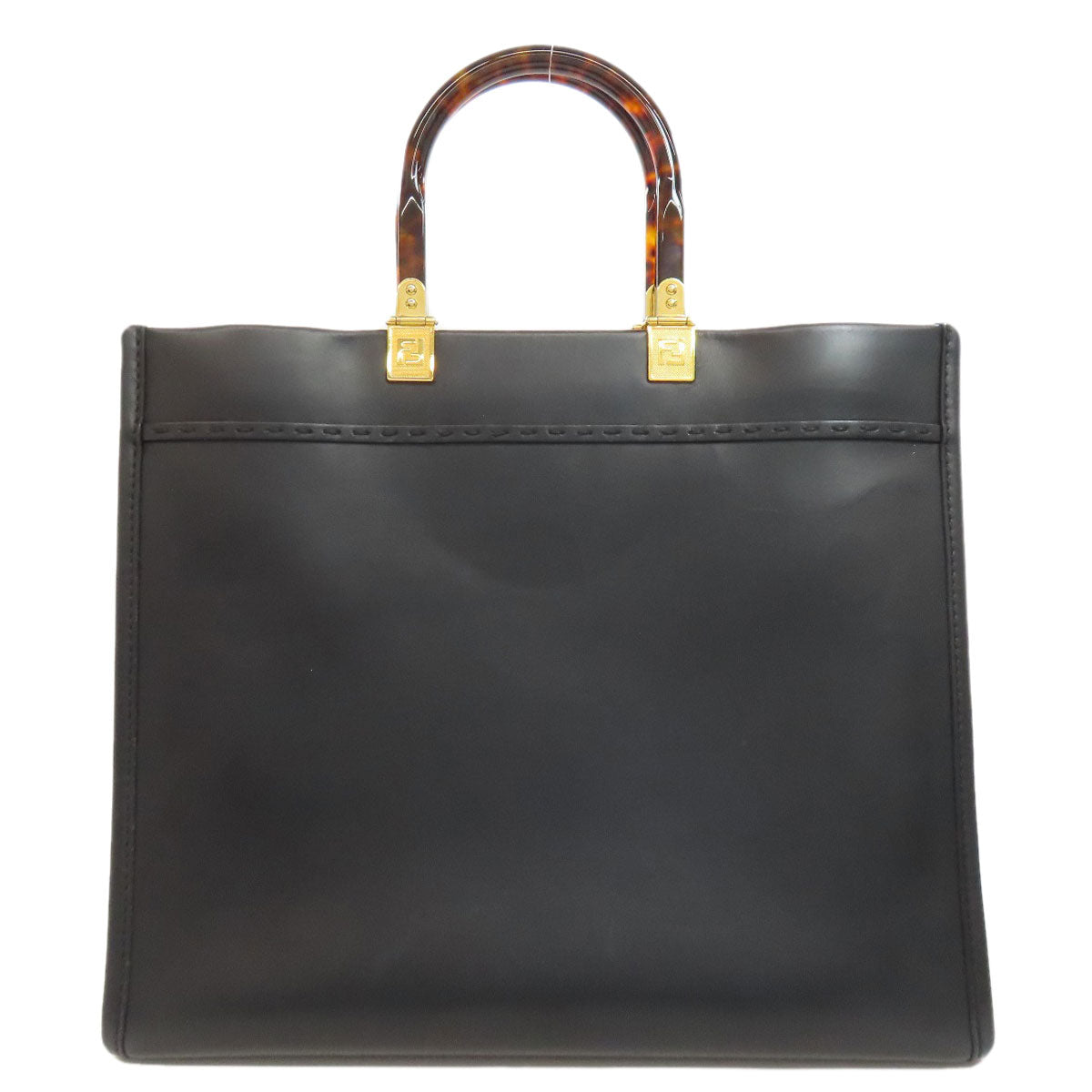 FENDI Handbag Calfskin black Sunshine Medium 2WAY Women