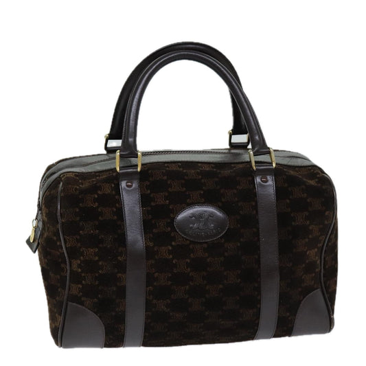 Luxury CELINE Macadam Canvas Hand Bag Brown 75324