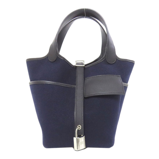 HERMES Handbag Towar Navy Picotan Rock Cargo PM Women