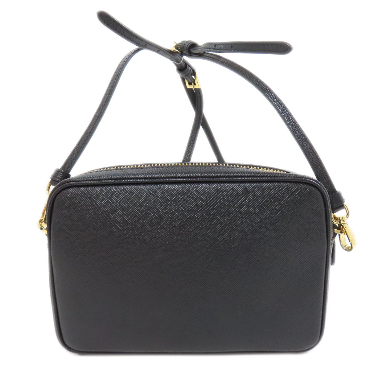 PRADA Shoulder Bag Safiano black logo