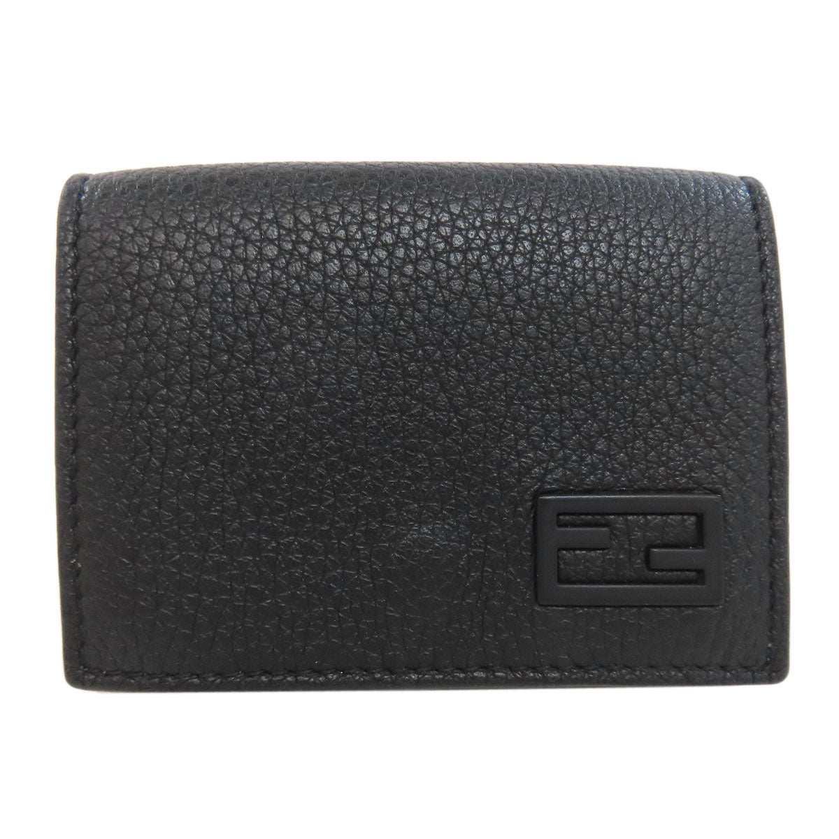 FENDI Bifold Wallet 7M0280 leather black logo Women