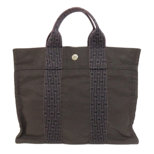HERMES Handbag canvas gray Her LinePM
