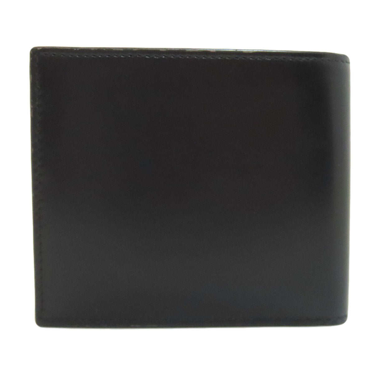 PRADA Bifold Wallet leather black logo mens