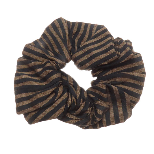FENDI hair accessory Nylon canvas Brown Scrunchie Pecan Women