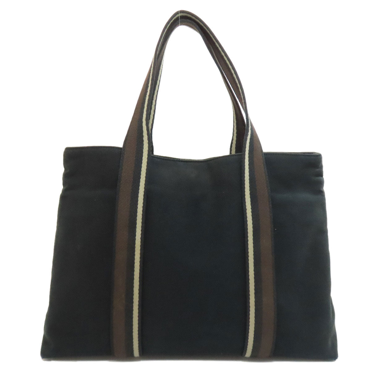 HERMES Tote Bag canvas black Trocha Horizontal Zonal MM