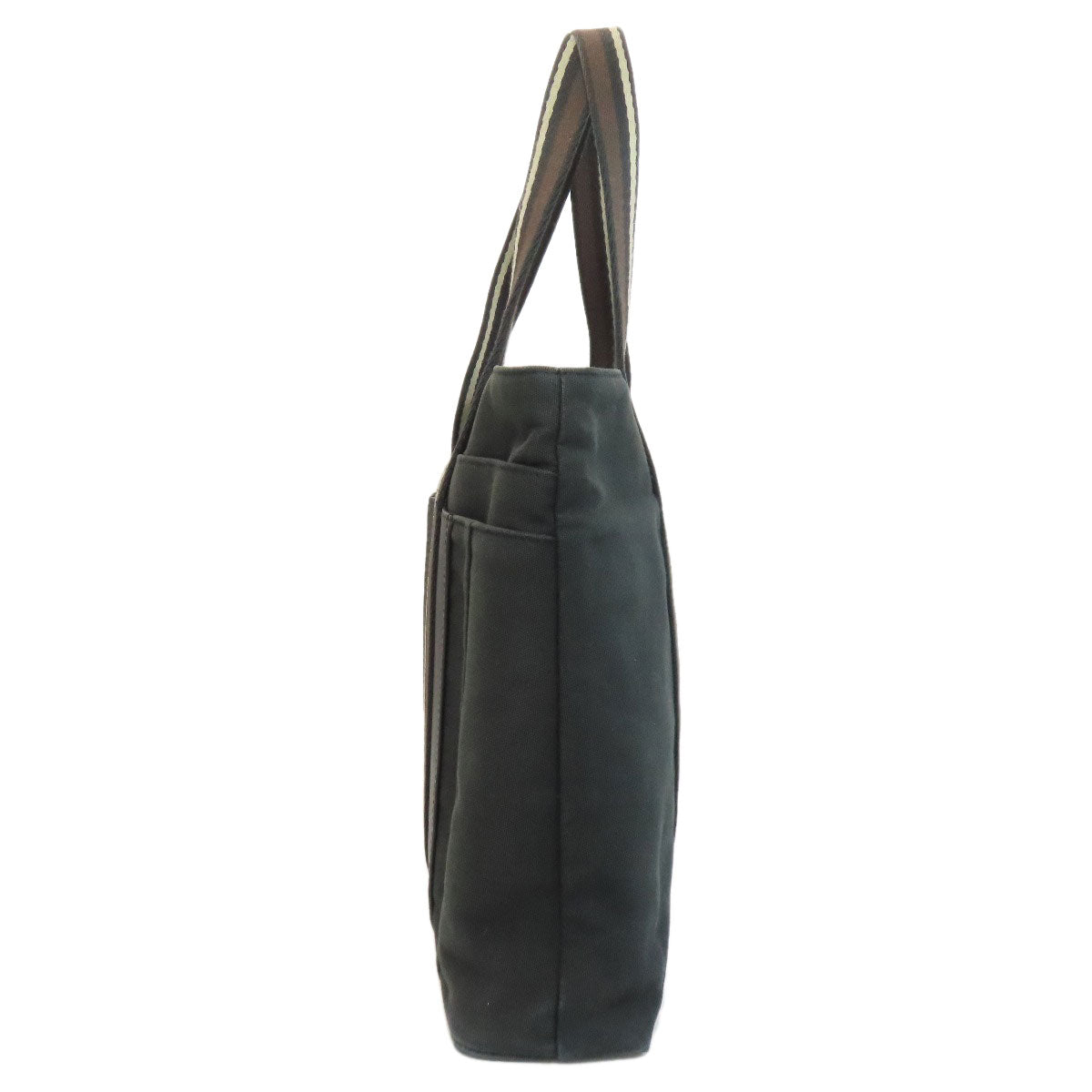 HERMES Tote Bag canvas black Trocha Horizontal Zonal MM