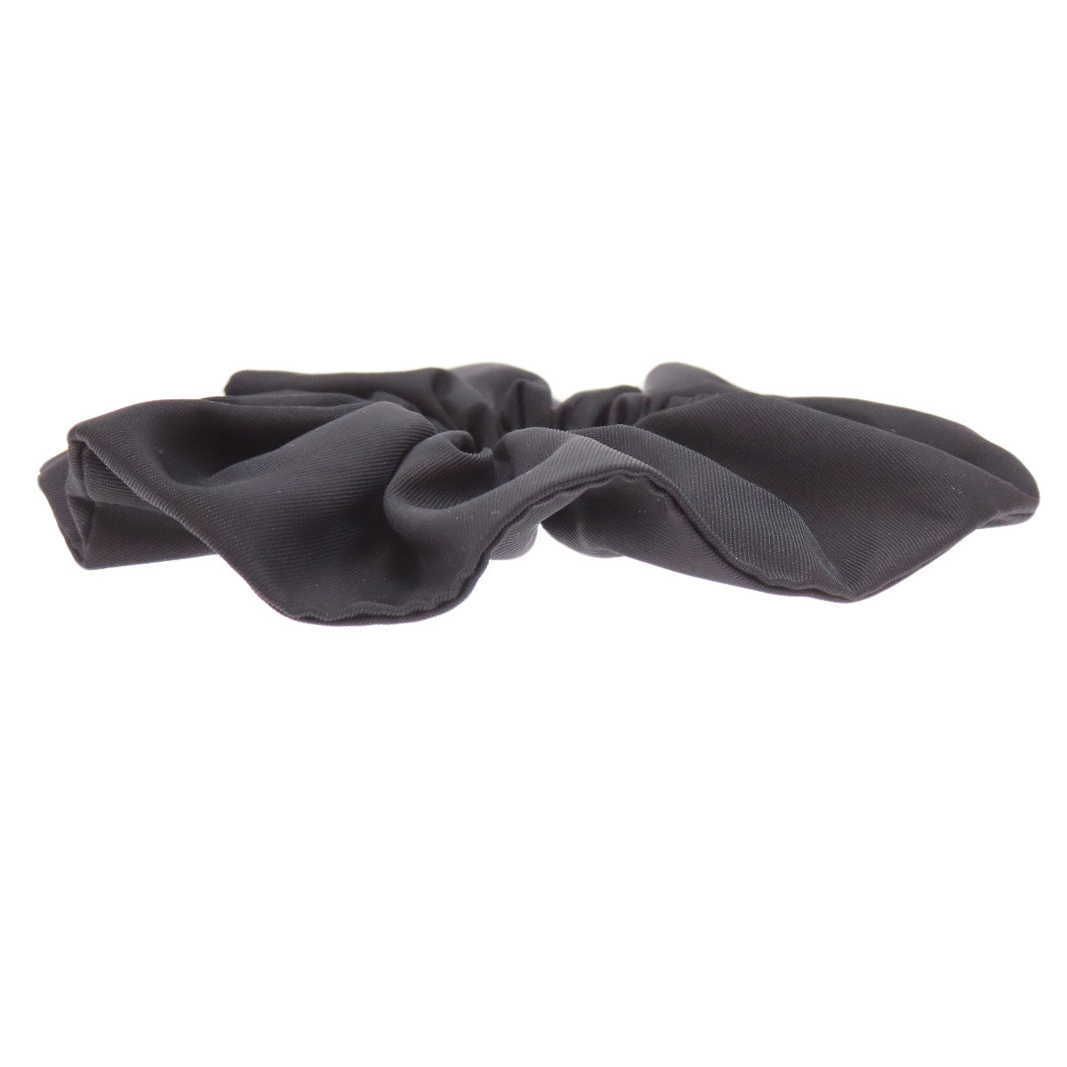 PRADA hair accessory Nylon black Scrunchie logo Metal Women