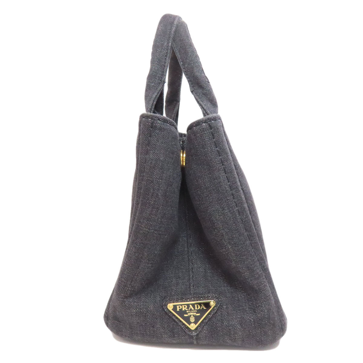 PRADA Handbag denim black Canapa