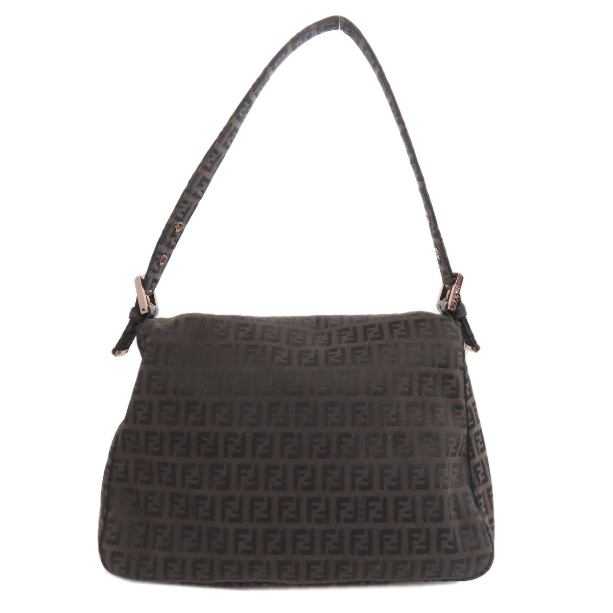 FENDI Handbag canvas Brown Zucca Pattern