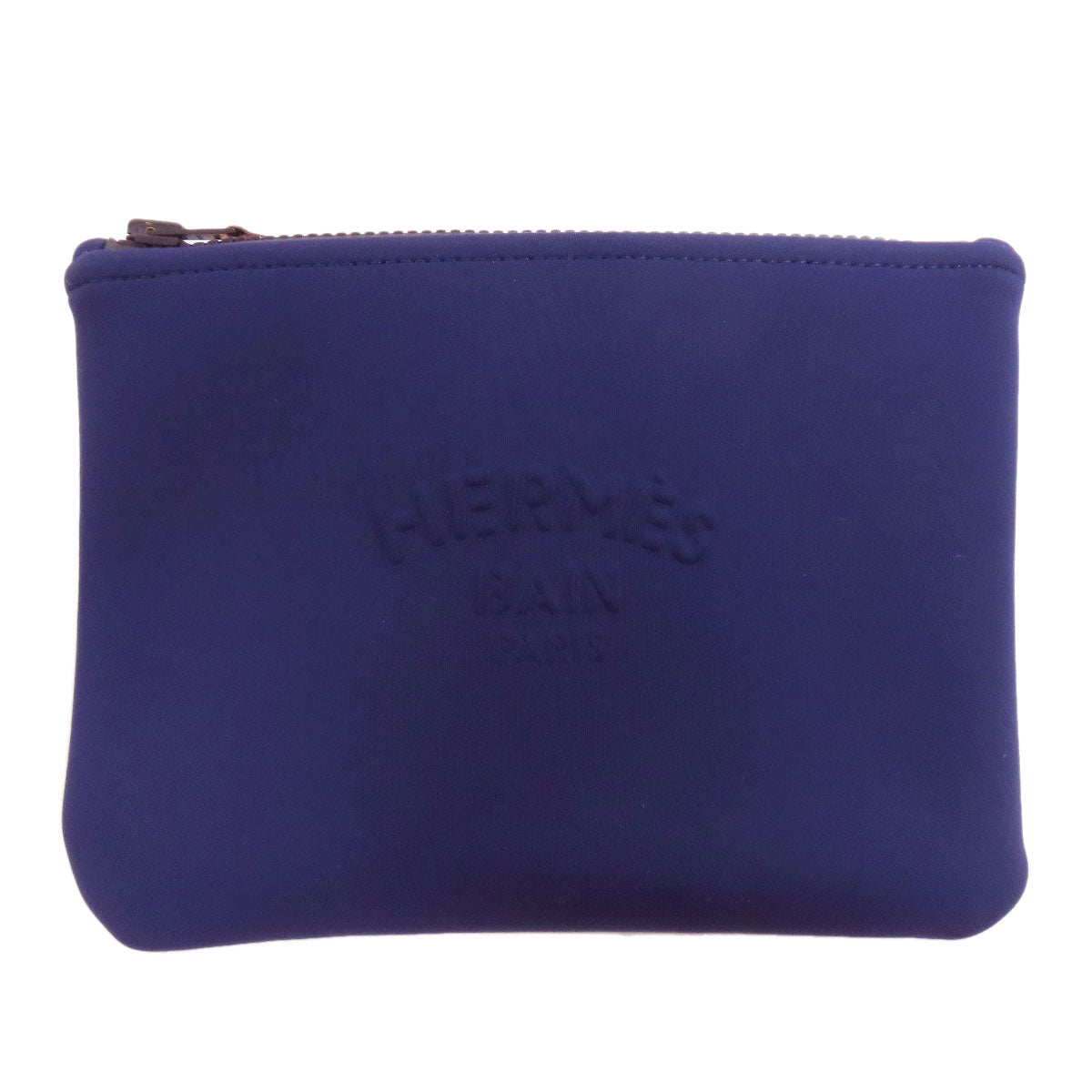 HERMES Accessory pouch Nylon, Polyurethane Navy Neovan MM Women