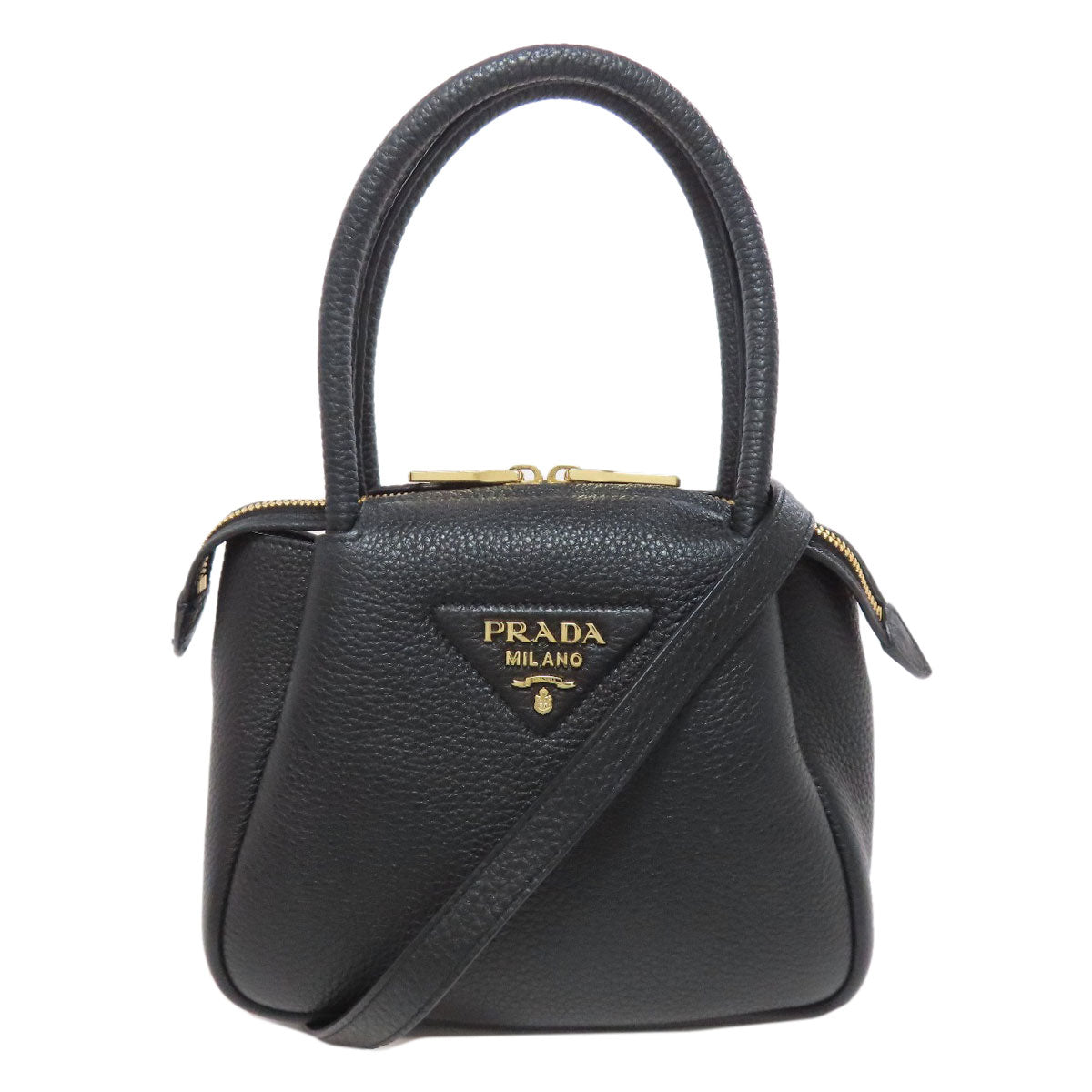 PRADA Handbag leather black Women