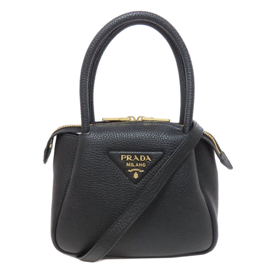 PRADA Handbag leather black Women