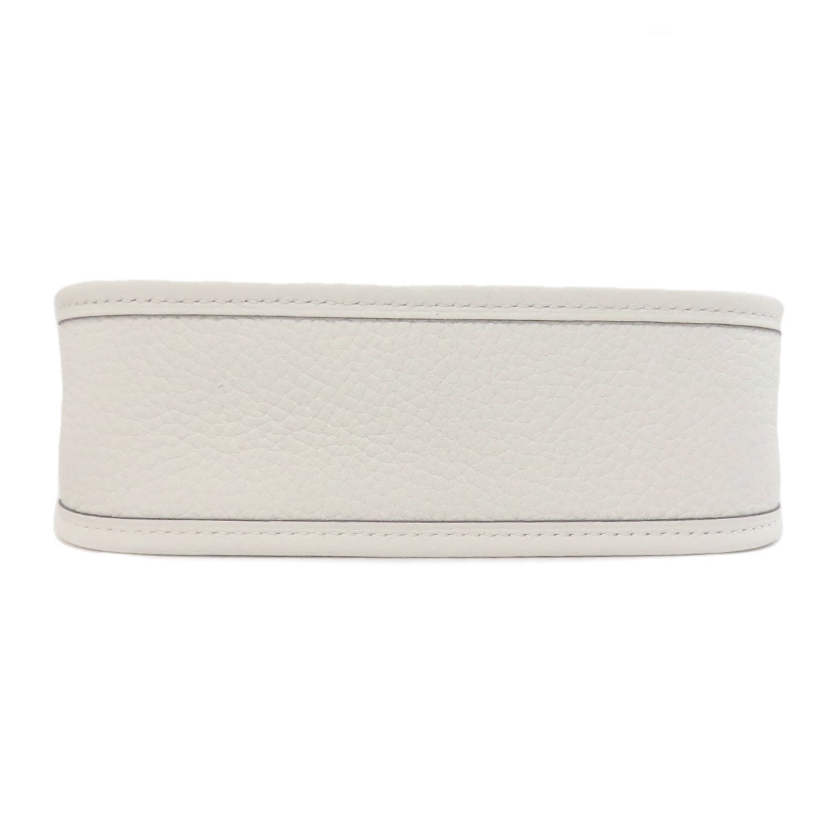 HERMES Shoulder Bag Taurillon Clemence white Evelyn 1 TPM SilverMetal Women