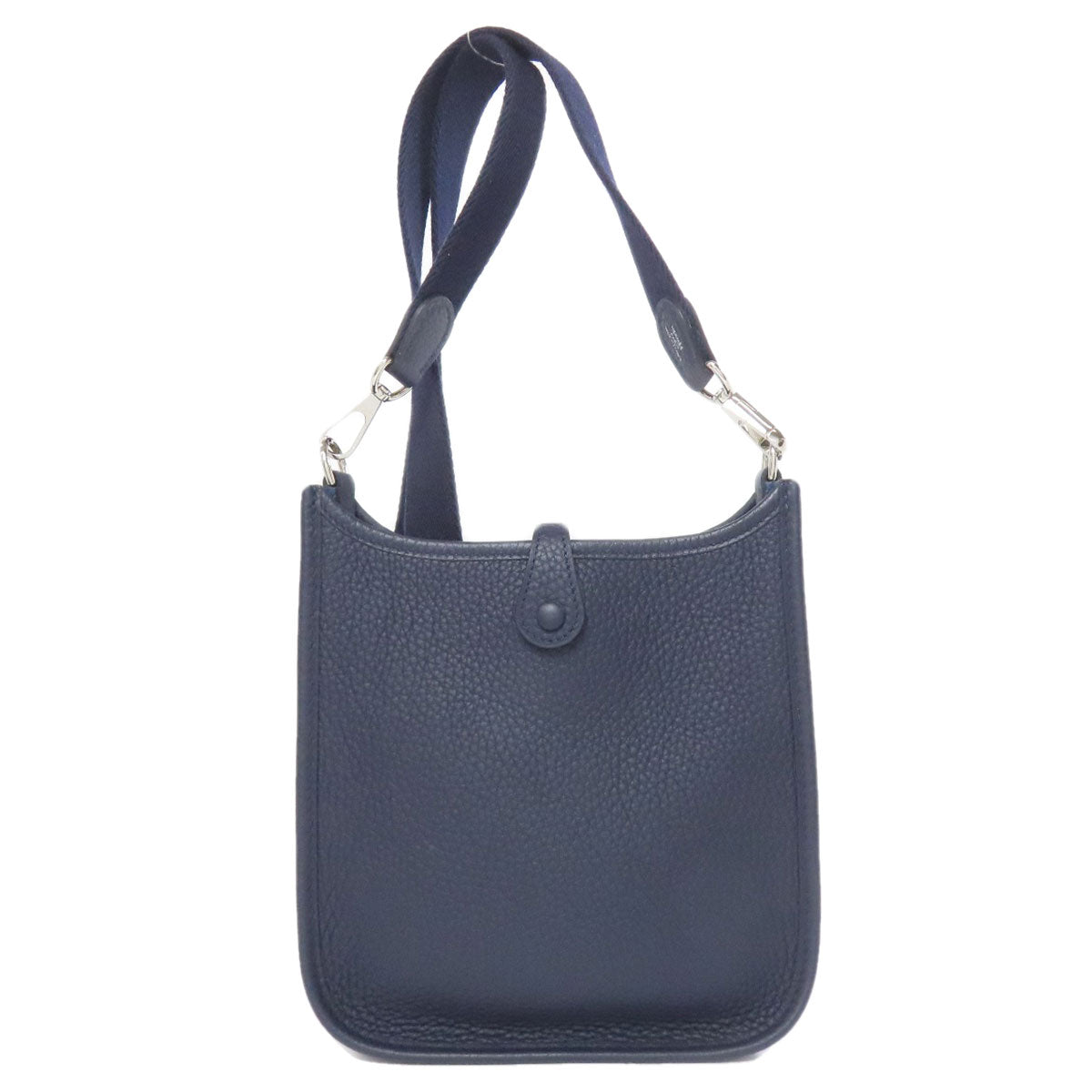 HERMES Shoulder Bag Taurillon Clemence Navy Evelyn 1 TPM SilverMetal Women
