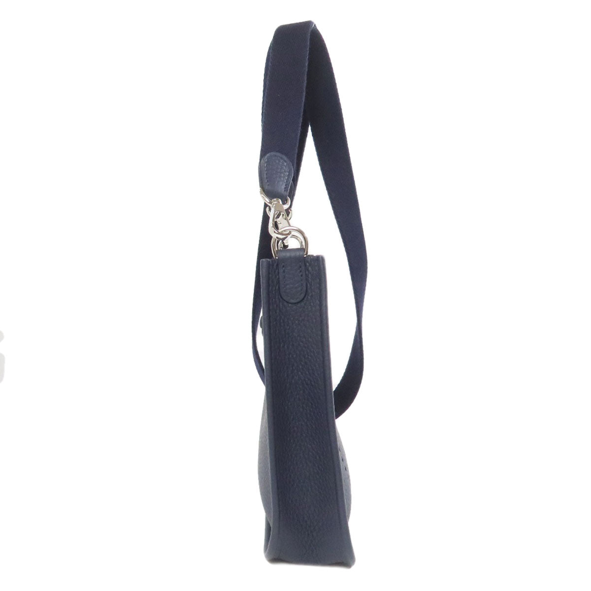 HERMES Shoulder Bag Taurillon Clemence Navy Evelyn 1 TPM SilverMetal Women