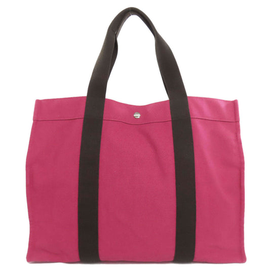 HERMES Tote Bag canvas pink Sac de Platage