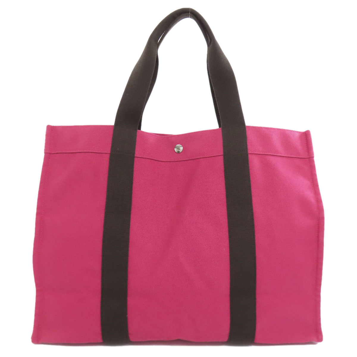 HERMES Tote Bag canvas pink Sac de Platage