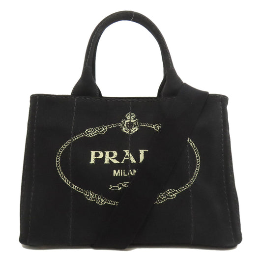 PRADA Handbag canvas black Canapa Mini