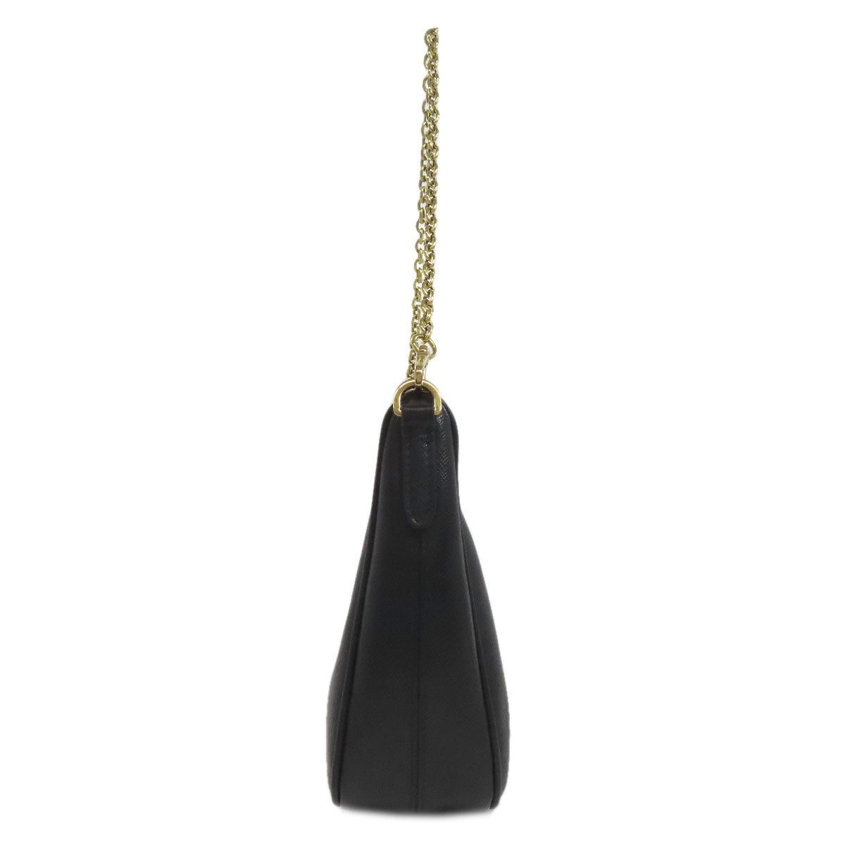 PRADA Shoulder Bag Safiano black logoMetal Women
