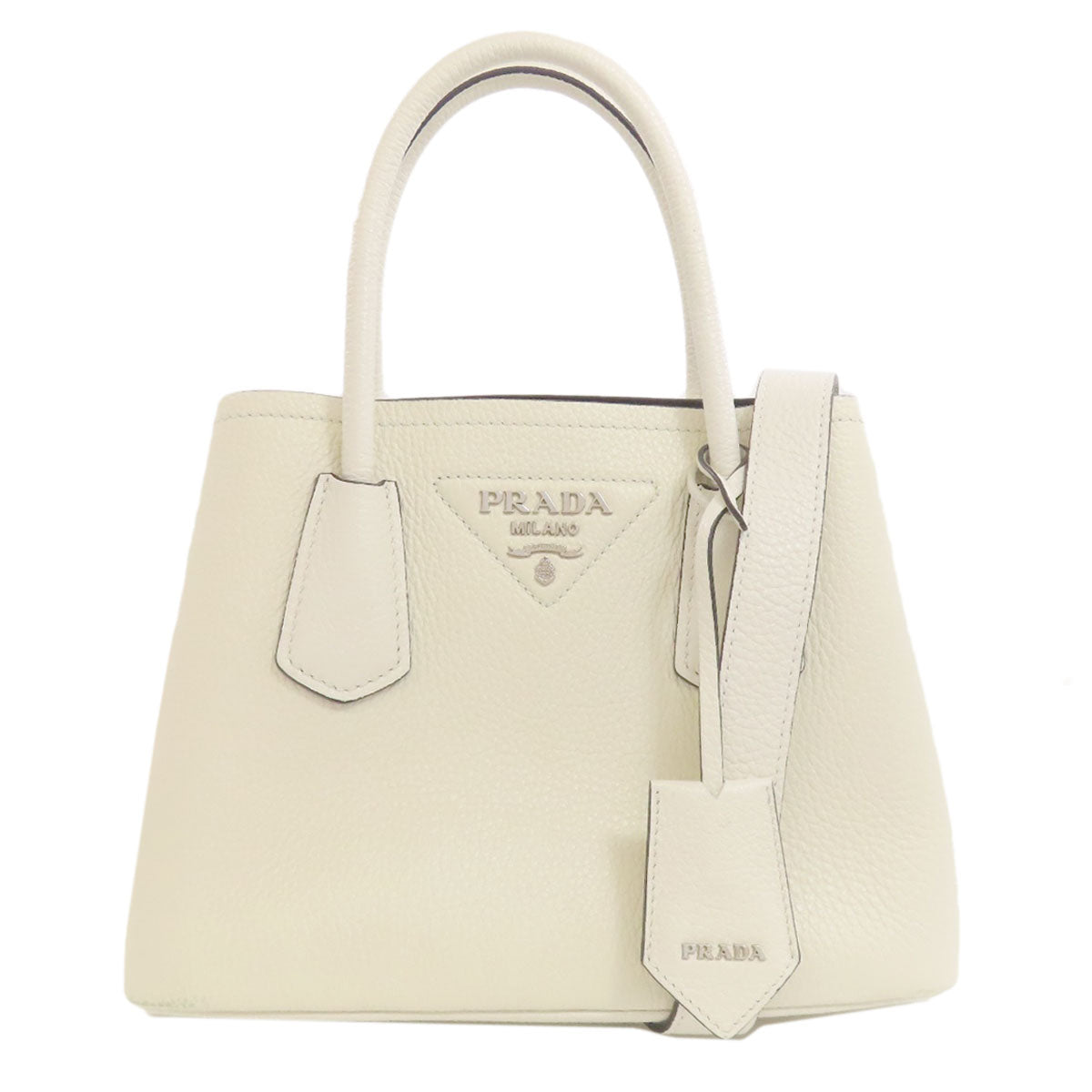 PRADA Handbag leather white Women