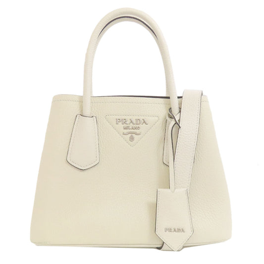 PRADA Handbag leather white Women